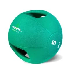 Primal Strength Double Handle Medicine Balls -Fitness Equipment Store img 19 doublemedball green 5kg compressor