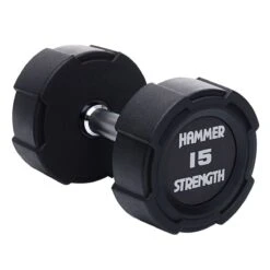 Hammer Strength Dumbbells - Rubber -Fitness Equipment Store img 20 hs rubberdumbbells 15kg compressor 2