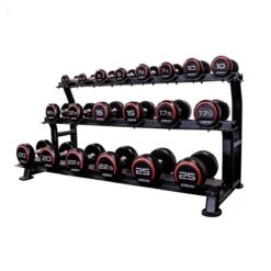 Jordan Premium Urethane Dumbbell Sets -Fitness Equipment Store img 20 jtdr blk full r45 compressor