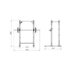 Exigo Half Rack -Fitness Equipment Store img 20 xf 1322 halfrack dimensions