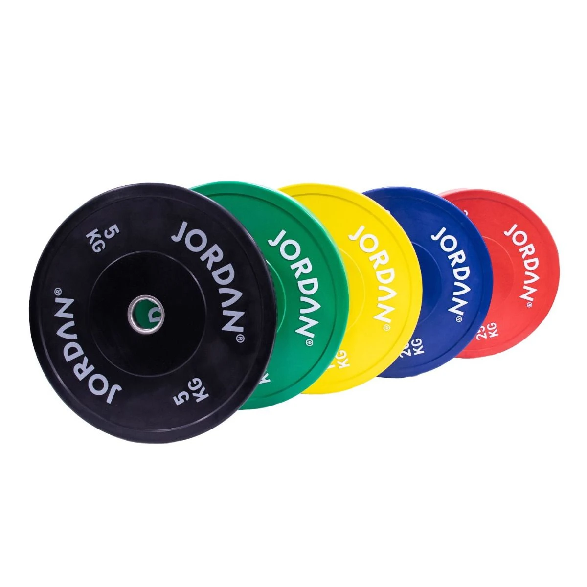 Jordan HG Coloured Rubber Bumper Plates (5kg - 25kg) 3 Jordan HG Coloured Rubber Bumper Plates (5kg - 25kg)