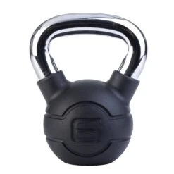 Jordan Black Rubber Chrome Kettlebell (4kg - 24kg) -Fitness Equipment Store img 22 jtkbrc3 06 opti 1