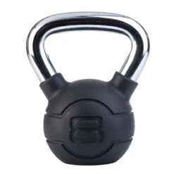 Jordan Black Rubber Chrome Kettlebell (4kg - 24kg) -Fitness Equipment Store img 22 jtkbrc3 08 opti