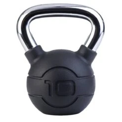 Jordan Black Rubber Chrome Kettlebell (4kg - 24kg) -Fitness Equipment Store img 22 jtkbrc3 10 opti