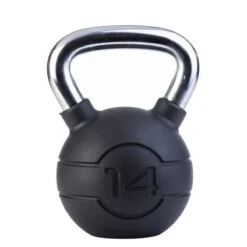 Jordan Black Rubber Chrome Kettlebell (4kg - 24kg) -Fitness Equipment Store img 22 jtkbrc3 14 opti
