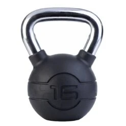 Jordan Black Rubber Chrome Kettlebell (4kg - 24kg) -Fitness Equipment Store img 22 jtkbrc3 16 opti