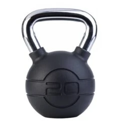 Jordan Black Rubber Chrome Kettlebell (4kg - 24kg) -Fitness Equipment Store img 22 jtkbrc3 20 opti