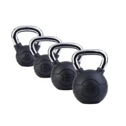 Jordan Black Rubber Chrome Kettlebell (4kg - 24kg)
