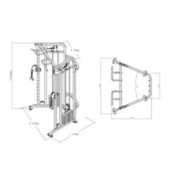 Primal Personal Series Dual Adjustable Pulley 2 X 90kg Stack -Fitness Equipment Store img 22 psss0035 dualpulley specs