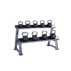Jordan Kettlebell Rack (2 Tier) - Black -Fitness Equipment Store img 23 jtkbr gry fullr opti