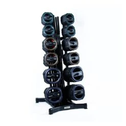 Jordan Ignite Pump X Rubber Studio Barbell Sets With Rack (Holds 12 Sets)