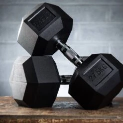 UK Supreme Fitness Rubber Hex Dumbbell Sets