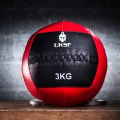 UKSF Black And Red Wall Balls -Fitness Equipment Store img 23 uksf wb 3kg opti