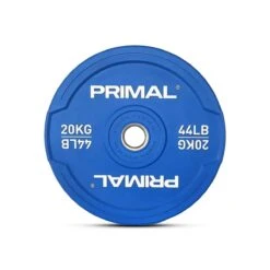 Primal Pro Series Coloured Bumper Plates (Single) -Fitness Equipment Store img 24 ps rubbercolourbumpers 20kgblue opti