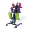 12 X Studio Pump Sets With Rack (Black Bars / Coloured Discs) -Fitness Equipment Store img ppr12fcb coloured