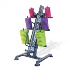 12 X Studio Pump Sets With Rack (Chrome Bar / Coloured Discs)